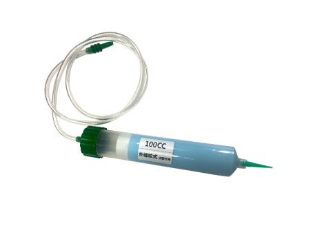 HY226外螺纹式点胶针筒100CC装蓝色导热泥